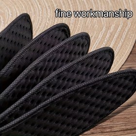 Resim 1 Çift, Bambu Kömür Tabanlık, Unisex, Kokuya Dayanıklı, Teri Emici, Nefes Alabilen, Şok Emici, Mesh Olmayan Rahat Ayak Pedleri, Yumuşak Taban, Rahat Tabanlık, Anti-Spor Ayakkabılar 