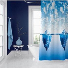 Resim Banyo Duş Perdesi 5322 120x200 Perde Borusu Askı Aparatı 90x130 Hediyeli Çok Renkli 