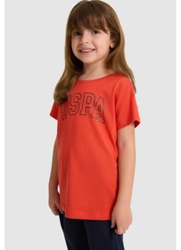 Resim U.s. Polo Assn. Kız Çocuk Kırmızı Tişört Basic 50325631-vr213 Rısk Red 