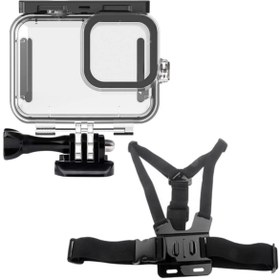 Resim Gplus Gopro Hero 13 Hero 12 Hero 11 10 Uyumlu Su Geçirmez Housing Muhafaza Göğüs Kemeri 4 Parça Set Go209 