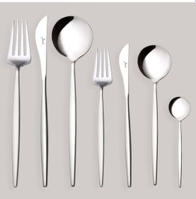 Resim Jumbo 9000 Mat 84 Parça 12 Kişilik Çatal Kaşık Bıçak Takımı Çelik 