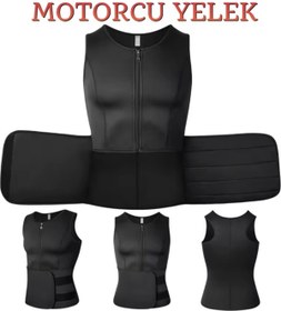 Resim Ankaflex Standart Termal Isı Ylıtımlı Motorcu Koruma Yeleği Motorcu Rüzgar Soğuk Sıvı Geçirmez Ceketi 
