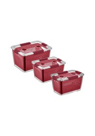 Resim Selka Home Lavin Saklama Kabı 2-4-7 L Bordo 