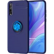 Resim Huawei P Smart S Kılıf Kickstand Ring Holder Lacivert Microsonic