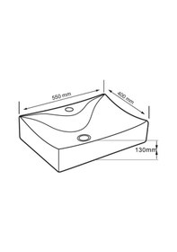Resim Eva Banyo Lena E-3034 Tezgah Üstü Porselen Lavabo 