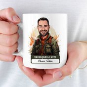 Resim En Başarılı Erkek Avcı Karikatürlü Kupa Bardak 