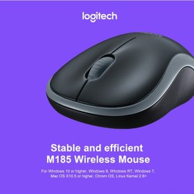 Resim Lemestar "logitech M185 Kablosuz Fare - Ergonomik Tasarım, 10m Menzil, Çoklu Uyumluluk" M185 