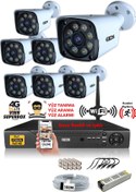 Resim IDS 7 Kameralı Set - 5mp Sony Lensli Fullhd Gece Görüşlü Güvenlik Kamerası Sistemi - 2034-b-set7-nohdd 