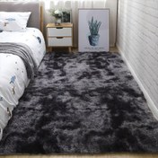 Resim Bir Lüks Yumuşak Peluş Mat - Kaymaz, Makine Yıkanabilir, Solmaya Dayanıklı, Oturma Odası, Yatak Odası, Banyo için Peluş Halı - Ev Dekorasyonu Mat 