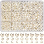 Resim Hollow Detaylı Moda Boncuk Seti - 1320 Parça Çeşitli Boyutlarda Yuvarlak Boncuklar, DIY Bilezikler, Kolyeler ve El Sanatları için, 12 Bölümlü Kutu, Delikli Yuvarlak Cam İnciler, Çok Yönlü Mücevher Yapım Seti 