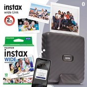 Resim Fujifilm Instax Wide Link Gri Akıllı Telefon Yazıcısı ve 10'lu Film 