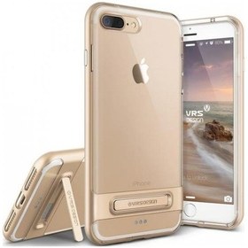 Resim Vrs Design İphone 8 Plus / 7 Plus İle Uyumlu Crystal Bumper Kılıf Shine Gold 