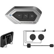 Resim Jeehugo Motosiklet Kask Kulaklığı, Bt5.0, 1500mah Pil, Gürültü Azaltma, Ipx67 Su Geçirmez, Ana Ünite Ayrılabilir, Gümüş Sert Boru Mikrofon 