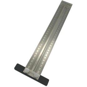 Resim Rox Wood 0090 Hassas Işaretleme Şablon Paslanmaz T Cetvel 300 Mm 