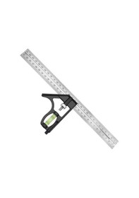 Resim Novahub Jms 12" 300mm Paslanmaz Çelik Kombinasyon Açısı Cetvel 45/90 Derece 