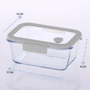 Resim Neoflam Fika Glace Vakumlu Cam Saklama Kabı 800 ML Gri 