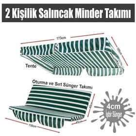 Resim Salıncak Minder Takımı(Süngerli)2 Kişilik Salıncak Minder-Y.Byz 