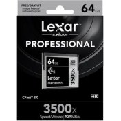 Resim Lexar 64GB VPG-130 3500X Cfast 525MB/S 2.0 Hafıza Kartı 