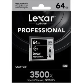 Resim Lexar 64GB VPG-130 3500X Cfast 525MB/S 2.0 Hafıza Kartı 