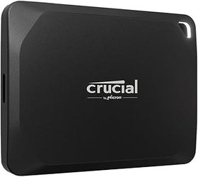 Resim Crucial X10 Pro 2TB Taşınabilir SSD, 2100MB/s'ye Kadar Okuma ve 2000MB/s Yazma, USB-C 3.2 Gen2, Siyah 