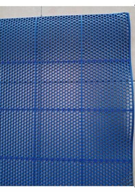 Resim Pvc Paspas Siyah Yeni Islak Zemin Kare Petek Mat Kaymaz Banyo Paspas 