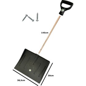 Resim Pratikoutdoor Kar Küreği Sert Plastikten Kar Küreme Küreği Ahşap Saplı Kürek 