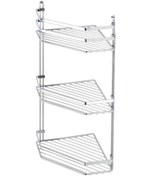 Resim Paslanmaz Metal Krom Banyo Rafı 3 Katlı 