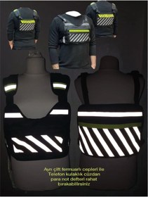 Resim PADRİ Motosiklet Reflektörlü Yelek motorcu Göğüs Çantası su geçirmez kolay temizlenir yeni nesil 