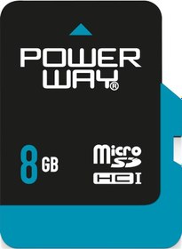 Resim Powerway 8 GB MicroSDHC Hafıza Kartı + Adaptör 