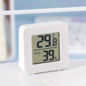 Resim 1 Adet Mini Dijital LCD Termometre Higrometre - Kompakt İç Mekan/Dış Mekan/Araç Termometresi ve Nem Ölçer, °C/°F Ekranlı, Pil ile Çalışan Sıcaklık Monitörü, Ev, Ofis, Kreş, Seracılık için - Para Pili Dahil, HVAC, Hava Temizleyici, İklim Kontrolü, Modern Estetik, Dayanıklı Plastik Kasa 
