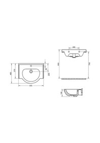 Resim Yakamoz Etejerli Lavabo 65cm Turavit Diğer 