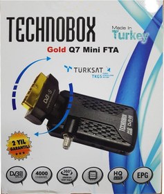 Resim Technobox Gold Q7 Mini Scart Fta Uydu Alıcısı Tkgs 