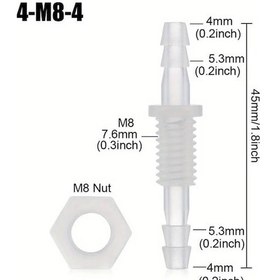 Resim Motion003 5 Adet M6-m10 Pp Altıgen Somun Dayanıklı Plastik Bağlantı Parçaları Sku 4-m8-4 