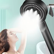 Resim ABS Ayarlanabilir 5 Modlu Duş Başlığı Seti İç Dekorasyon için - Süper Şarjlı Yüksek Basınçlı Su Isıtıcı Duş Başlığı Tek Tıklamayla Durdurma Fonksiyonlu 