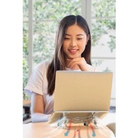 Resim Eylin Ticaret Ayarlanabilir Dizüstü Destek Tabanı Katlanabilir Taşınabilir Laptop Sehpası Yükseltici 