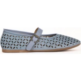 Resim Bueno Shoes Mavi Açık Deri Kadın Düz Babet 01WE1701 01WE1701 