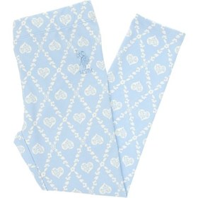 Resim U.S. Polo Assn. Kız Çocuk Açık Mavi Kalp Desenli İnterlok Eşofman Altı 50306278-VR003 