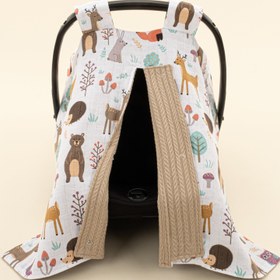 Resim Puset Örtüsü - Çift Taraflı - Taş Örgü - Orman 