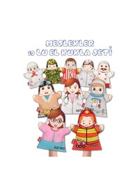 Resim 10 Parça Tox Meslekler El Kukla Set . Eğitici Oyuncak 