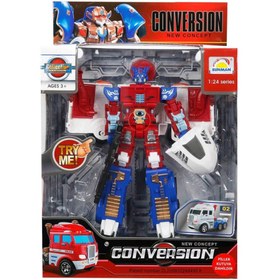 Resim Nessiworld 1:24 Sesli ve Işıklı Dönüşebilen Robot 22 cm 