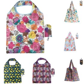 Resim 1 adet Yeniden Kullanılabilir Alışveriş Çantası, Katlanabilir Polyester Kare Taşıma Çantası, Market, Ofis, Seyahat, Partiler ve Depolama için Çok Yönlü 
