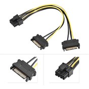 Resim Vga Power Kablo 2X Sata To 8 Pin 6+2 Pci-Ex Ekran Kartı Kablosu 