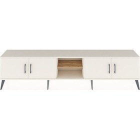 Resim Arges Tv Ünitesi 3 Raflı 4 Kapaklı 220x30x51 Aytaşı-aytaşı/çam Aytası/atlas Çam - Aytası 