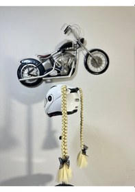 Resim Motor & Motosiklet Sarı Çift Örgü Saç Kask Dış Aksesuar 