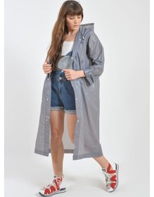 Resim Unisex Gri Eva Kumaş Su Rüzgar Geçirmez Yağmurluk Çok Renkli 