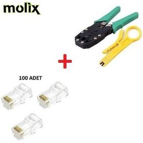 Resim Network Set Cat5 Rj45+ Rj45 Sıkma Ağ Pensesi + Kablo Soyucu 