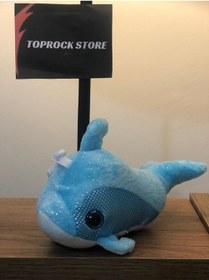 Resim Sevimli Yunus Balığı Peluş Oyuncak Hediyelik Oyuncak Anahtarlık Uyku Arkadaşı 12 Cm Mavi 