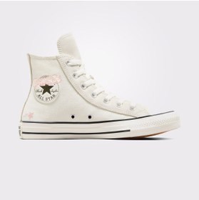 Resim Converse Chuck Taylor All Star Scribble Kadın Krem Sneaker 