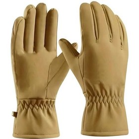 Resim Single Sword Softshell Soğuk Ve Rüzgar Geçirmez, Suya Dayanıklı Eldiven Bej Bej 