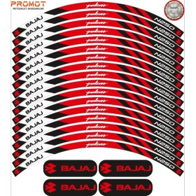 Resim Rebon Moto Design Motosiklet Jant Şeridi Bajaj Pulsar N250 Uyumlu 2 